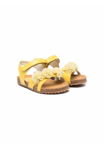 Il Gufo floral-detail open-toe sandals - Giallo