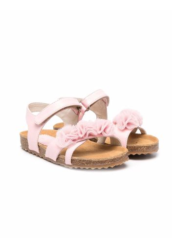 Il Gufo floral-detail open-toe sandals - Rosa