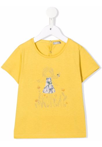 Il Gufo T-shirt con stampa grafica - Giallo