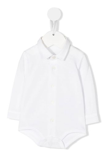 Il Gufo cotton shirt romper - Bianco
