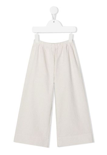 Il Gufo wide-leg elasticated-waistband trousers - Bianco