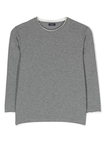 Il Gufo contrasting-trim long-sleeved T-shirt - Grigio