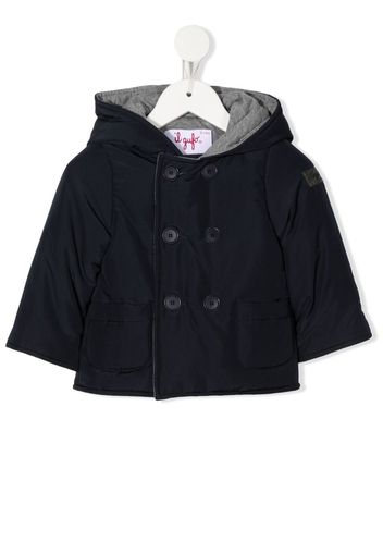 IL GUFO hooded double-breasted padded jacket - Blu