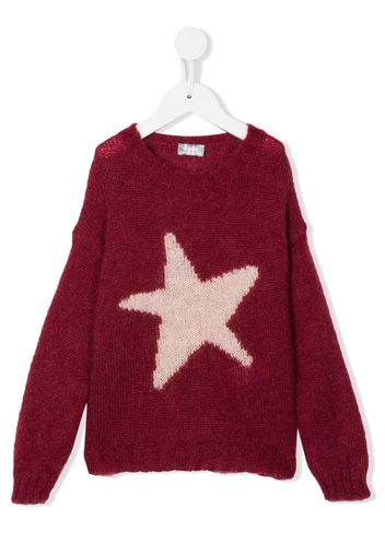 Il Gufo star-knit jumper - Rosso