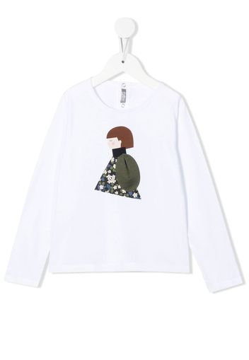 Il Gufo graphic-print long-sleeve T-shirt - Bianco