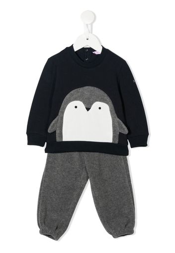 Il Gufo penguin-print tracksuit set - Blu