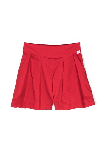 Il Gufo pleated stretch-cotton shorts - Rosso