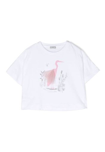 Il Gufo illustration-print short-sleeve T-shirt - Bianco