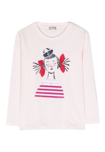 Il Gufo T-shirt con stampa - Rosa