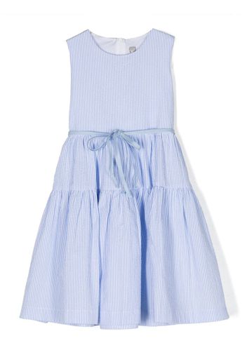 Il Gufo stripe-print poplin dress - Blu