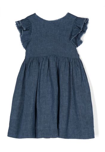 Il Gufo bow detail open back dress - Blu