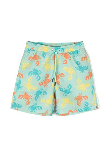 Il Gufo graphic-print drawstring swim shorts - Verde