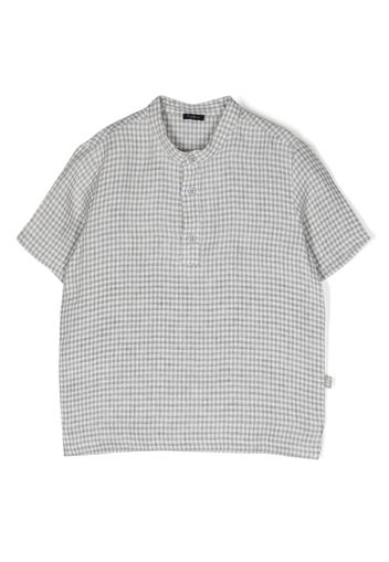 Il Gufo check-print short-sleeved shirt - Grigio