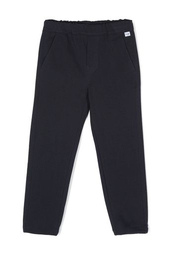 Il Gufo logo-patch cotton trousers - Blu