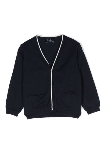 Il Gufo Cardigan con scollo a V - Blu