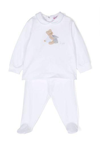 Il Gufo long-sleeved stretch-cotton pajamas - Bianco