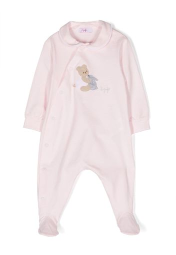 Il Gufo teddy-bear stretch-cotton babygrow - Rosa