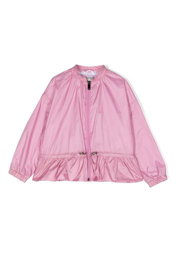 Il Gufo peplum-hem drawstring bomber jacket - Rosa