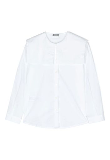 Il Gufo bib-collar shirt - Bianco