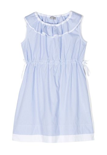 Il Gufo candy stripes ruffle dress - Blu