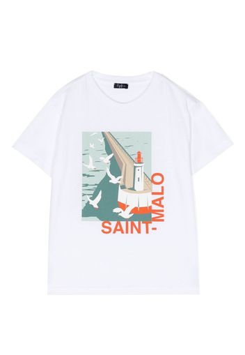 Il Gufo T-shirt con stampa grafica - Bianco