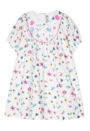 Il Gufo floral-print cotton dress - Bianco