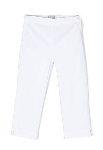 Il Gufo side button-fastening detail trousers - Bianco