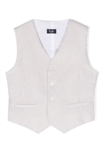 Il Gufo stripe-pattern cotton waistcoat - Toni neutri