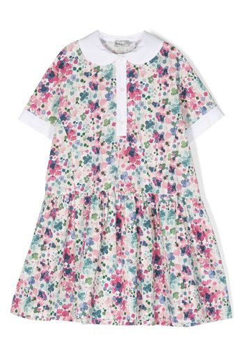 Il Gufo watercolour-floral-printed dress - Rosa