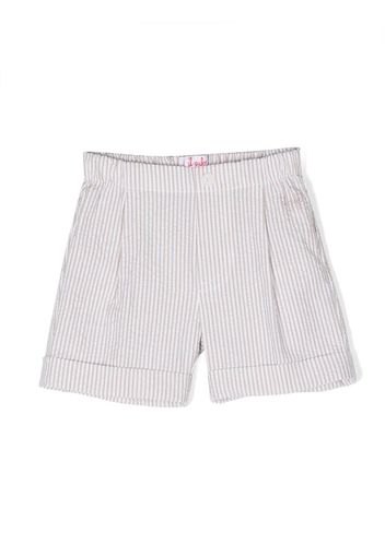 Il Gufo stripe-pattern cotton shorts - Toni neutri