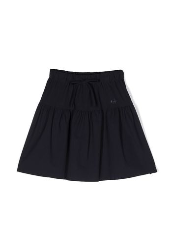 Il Gufo debossed-logo flared skirt - Blu