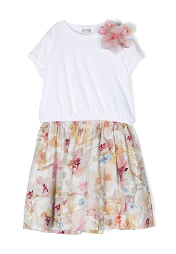 Il Gufo all-over floral-print skirt - Bianco