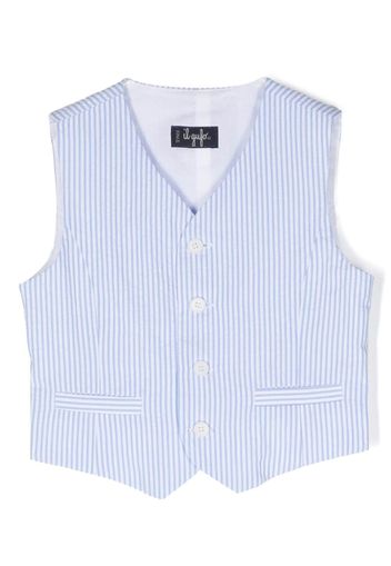 Il Gufo V-neck button-up waistcoat - Bianco