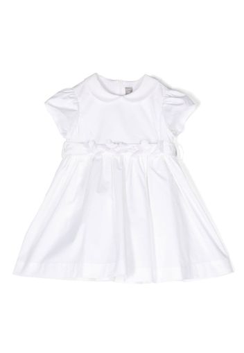 Il Gufo bow-detail flared dress - Bianco