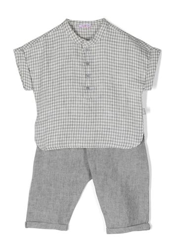 Il Gufo linen/flax trousers set - Grigio