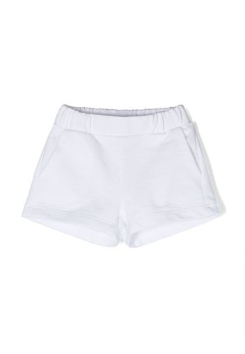 Il Gufo embroidered logo cotton shorts - Bianco