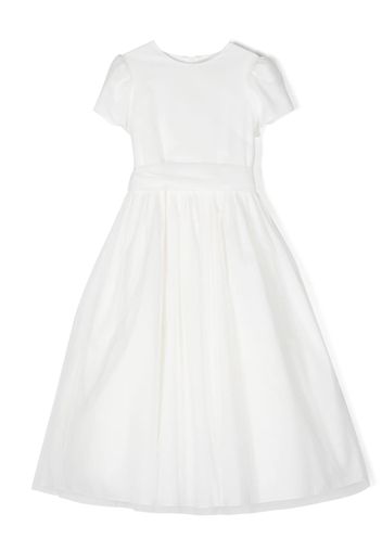 Il Gufo tulle belted dress - Bianco