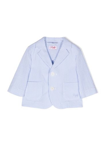 Il Gufo stripe-pattern cotton blazer - Blu