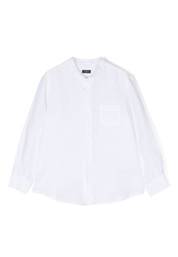 Il Gufo long-sleeve linen-flax shirt - Bianco