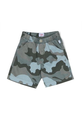 Il Gufo camouflage-printed shorts - Verde