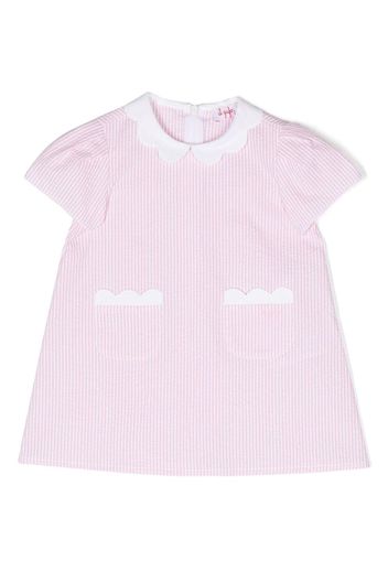 Il Gufo stripe-pattern cotton dress - Rosa