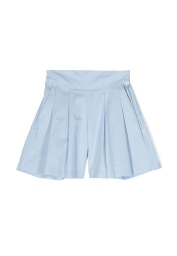 Il Gufo pleated elasticated-waistband shorts - Blu