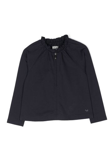 Il Gufo ruched long-sleeved cotton jacket - Blu