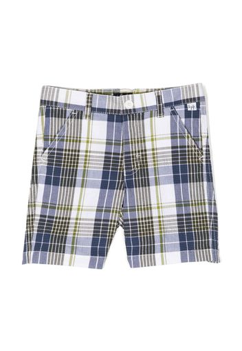 Il Gufo check-pattern cotton shorts - Blu
