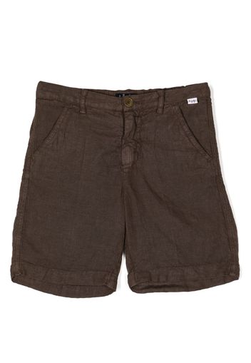 Il Gufo elasticated-waistband linen shorts - Marrone