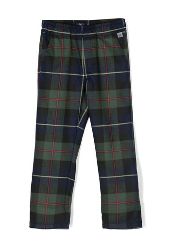 Il Gufo Pantaloni dritti tartan - Verde