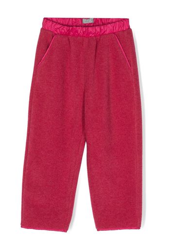 Il Gufo fleece-texture track pants - Rosa