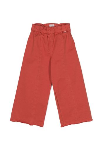 Il Gufo elasticated-waistband wide-leg trousers - Rosso