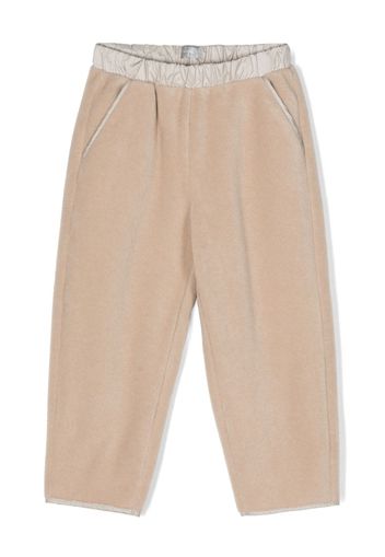 Il Gufo fleece-texture track pants - Toni neutri