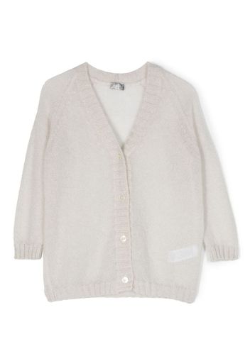 Il Gufo Cardigan con scollo a V - Grigio